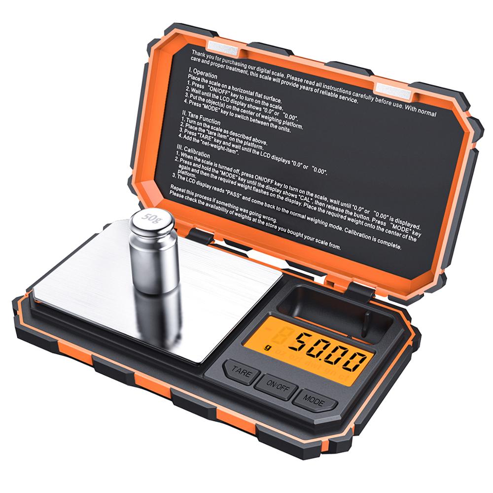 Balance de poche numérique AMIR 200 g x 0,01 g avec poids de calibration