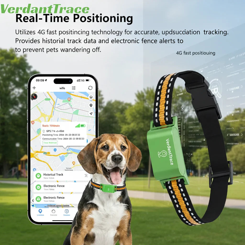 Collier GPS étanche VerdantTrace VT01 avec suivi en temps réel