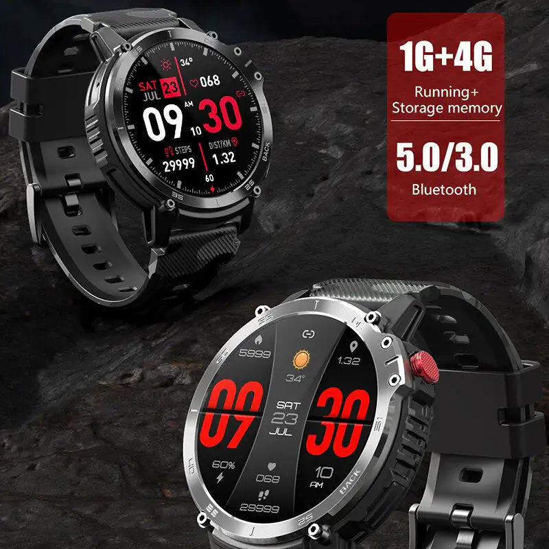Montre intelligente CRTORRS 3ATM avec suivi santé et 24 modes sport